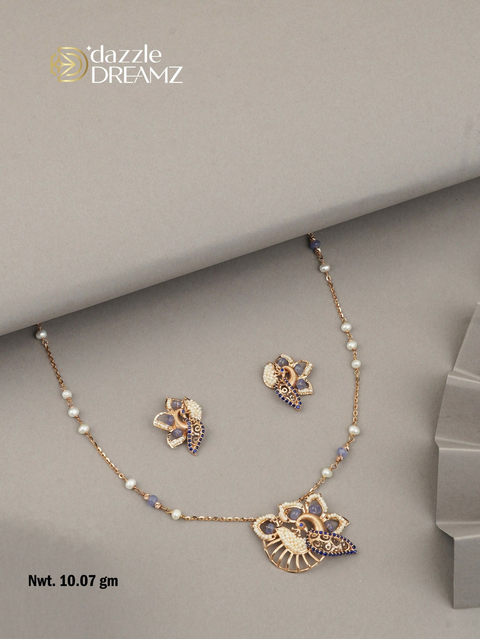 Rose Gold Necklace Sarafa Bazar India