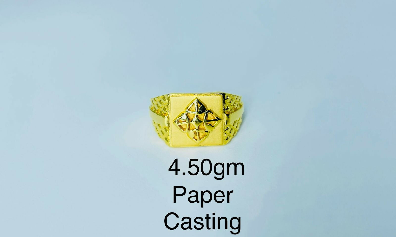 22kt Paper Casting Gents Ring Sarafa Bazar India