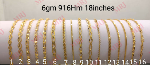22kt Gold Chains Sarafa Bazar India