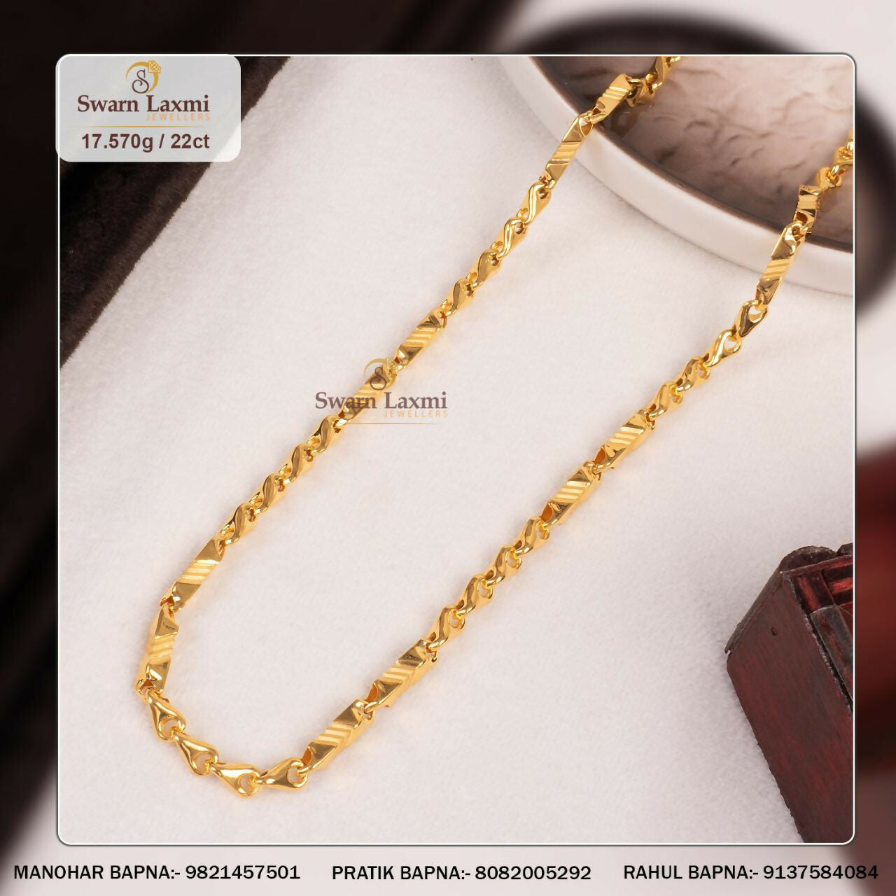 22kt Gold Chain Sarafa Bazar India