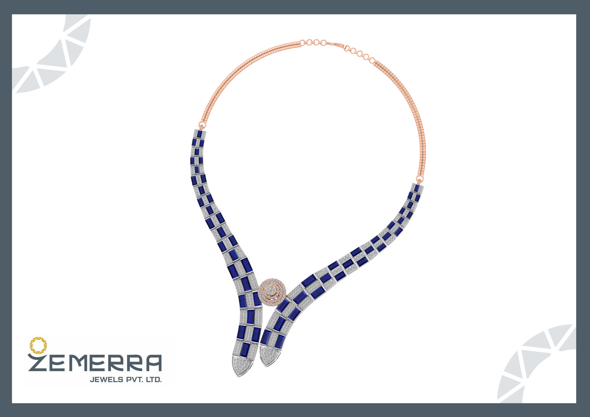 Real 14K Gold Diamond Necklaces Sarafa Bazar India