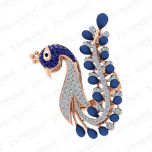 Trendy 14K Gold Diamond Peacock Ring Design new Collection Sarafa Bazar India