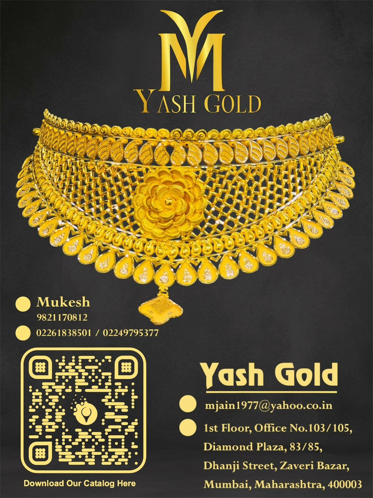 Gold Choker Sarafa Bazar India