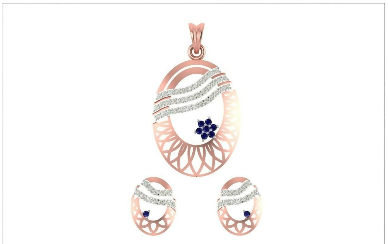 Rose Gold Pendant Set 4