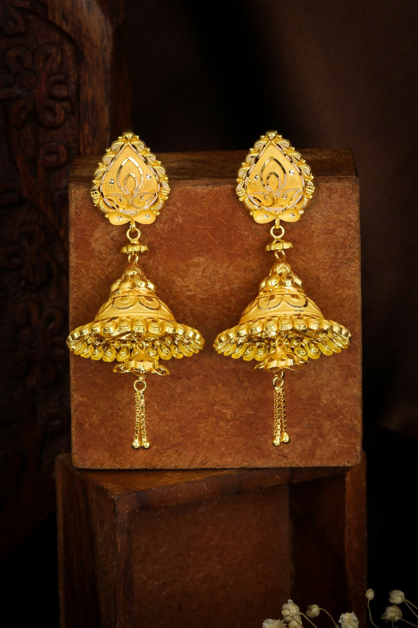 Gold Earrings Sarafa Bazar India
