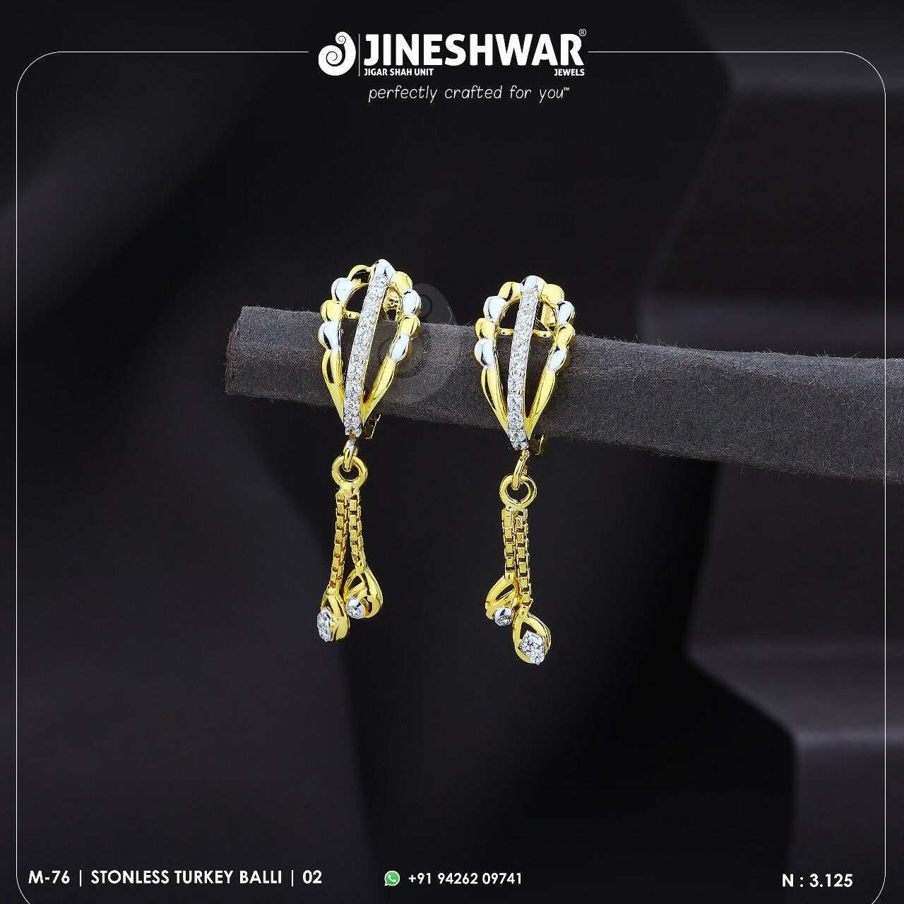 18kt Stonless Turkey Bali Sarafa Bazar India