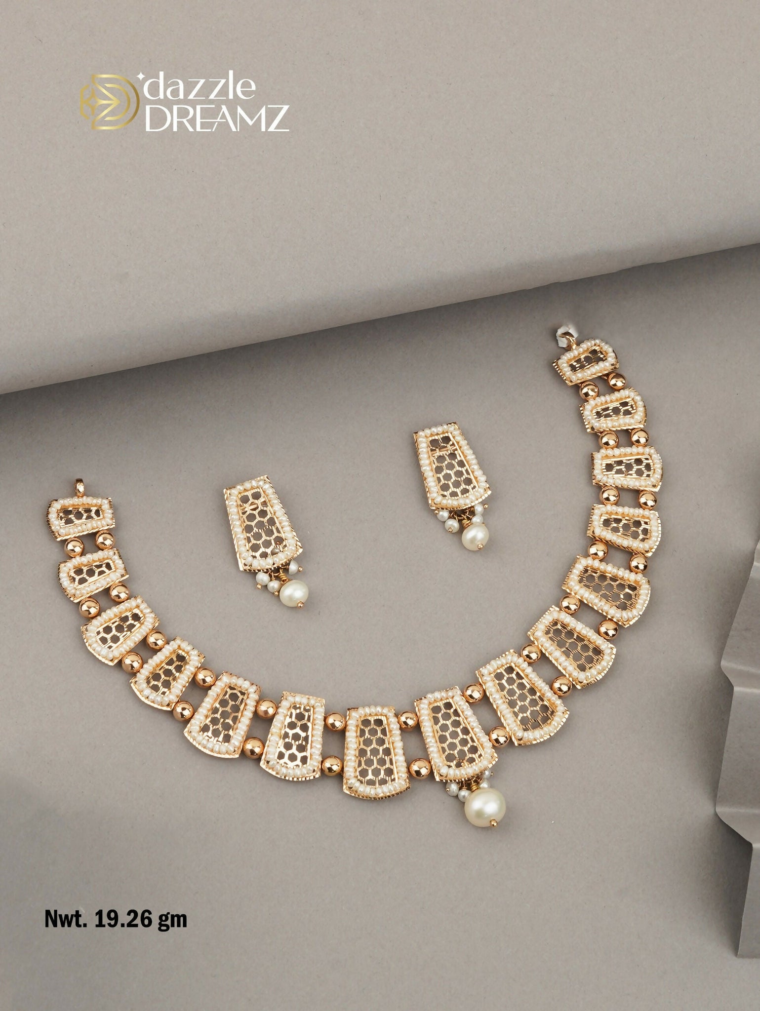 Rose Gold Necklace Sarafa Bazar India