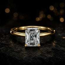 Radiant Cut lab Grown Diamond Women's Ring 9KT Gold Sarafa Bazar India