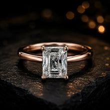 Radiant Cut lab Grown Diamond Women's Ring 9KT Gold Sarafa Bazar India
