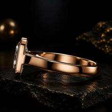 Radiant Cut lab Grown Diamond Women's Ring 9KT Rose Gold Sarafa Bazar India