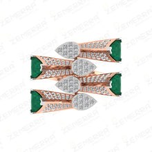 Radiant Rose Gold Diamond Rings in 14K Sarafa Bazar India