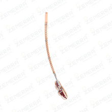 Trendy 14K Rose Gold Diamond Red Stone Necklace Set Sarafa Bazar India