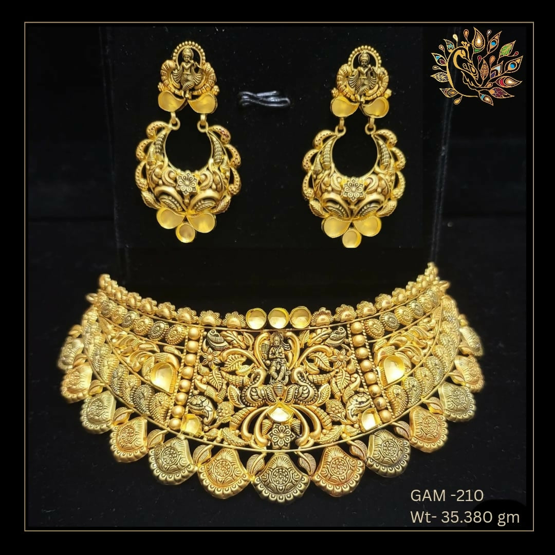 22kt Antique Ghat Choker Khoka Sarafa Bazar India