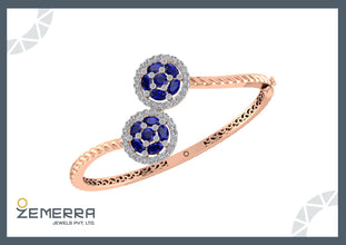 Real 14K Gold Diamond Bracelets for Women Sarafa Bazar India