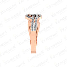 Real 14K Gold Diamond Rings for Women Sarafa Bazar India