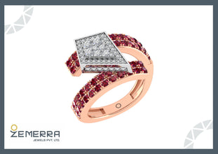 Real 14K Gold Rings with Dazzling Diamonds Sarafa Bazar India