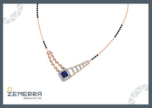 Real Diamond Mangalsutra in 14K Gold Sarafa Bazar India