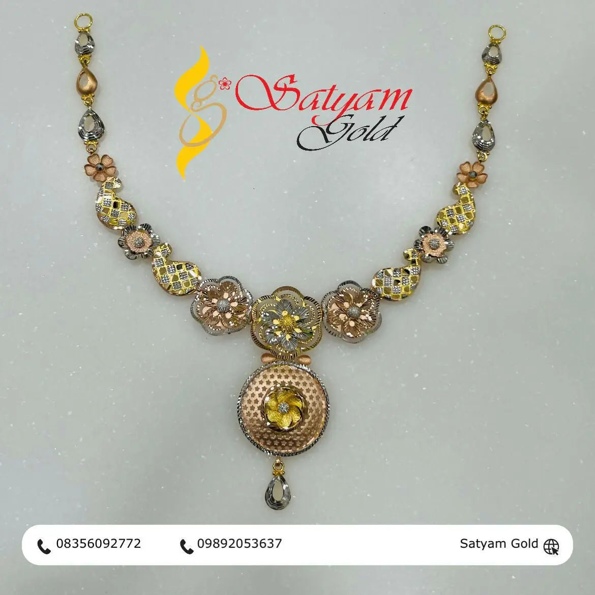 Rhodium Necklace Sarafa Bazar India