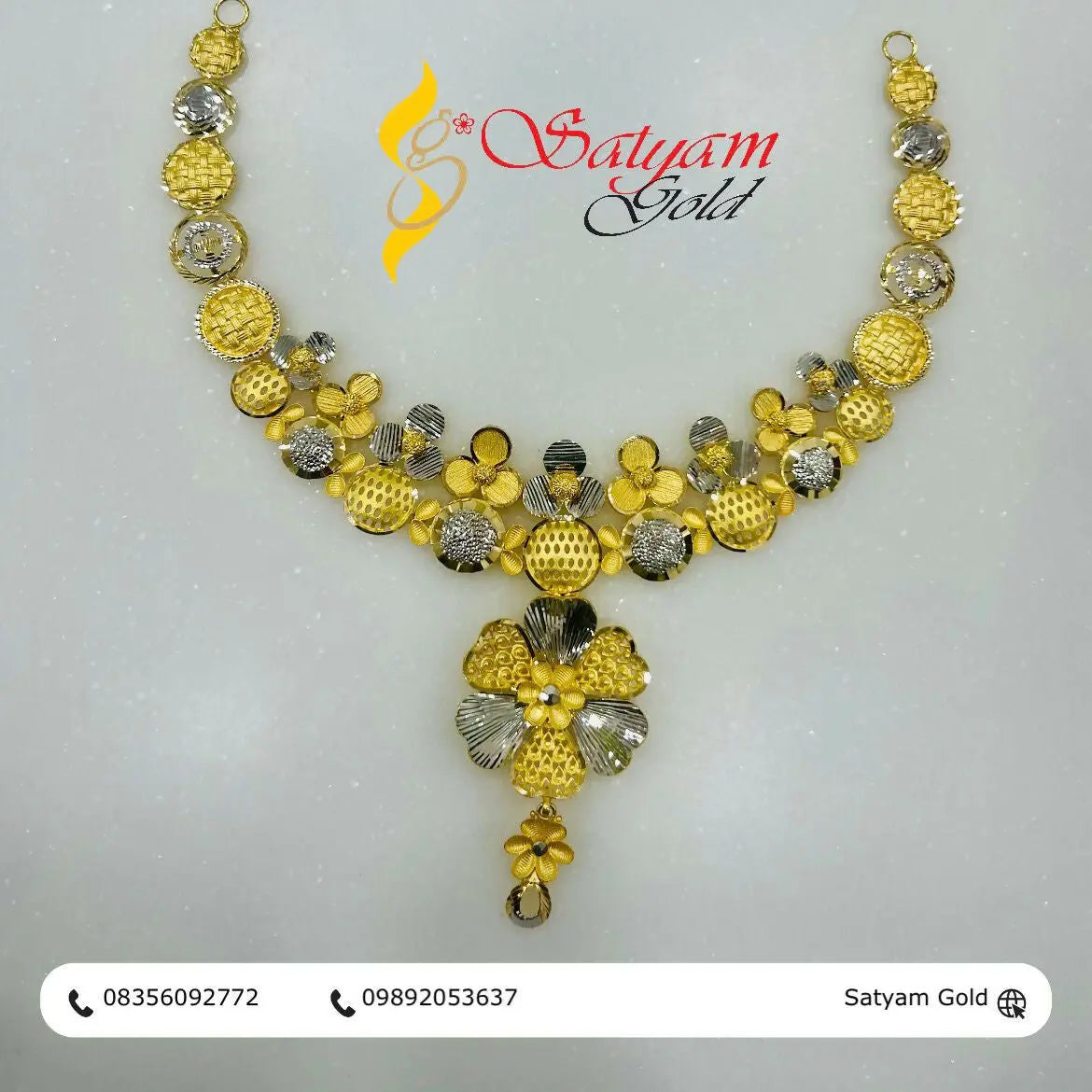 Rhodium Necklace Sarafa Bazar India