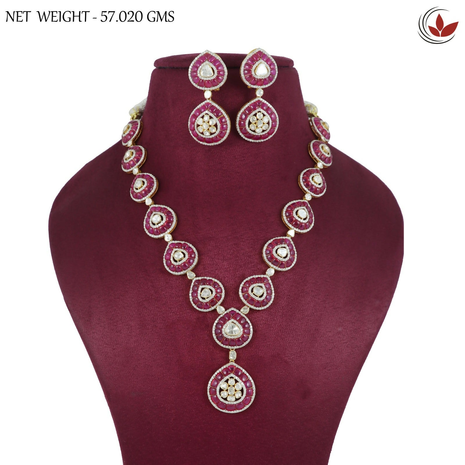 18kt Diamond Polki Necklace Sarafa Bazar India