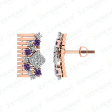 14k Rose Gold Pendant with Diamonds & Gemstones Sarafa Bazar India