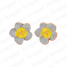 Timeless 14K Rose Gold Floral Design Diamond Necklace Sarafa Bazar India