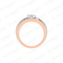 Romantic 14K Rose Gold Diamond Ring Sarafa Bazar India
