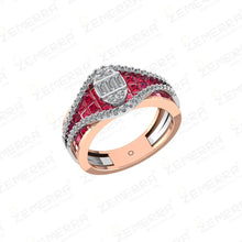 Romantic 14K Rose Gold Diamond Ring Sarafa Bazar India