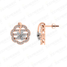 Rose Gold 14K Floral Diamond Pendant Set for Women Sarafa Bazar India
