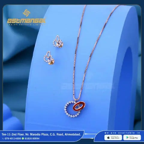 Rose Gold Chain Set Sarafa Bazar India