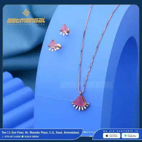 Rose Gold Chain Set Sarafa Bazar India