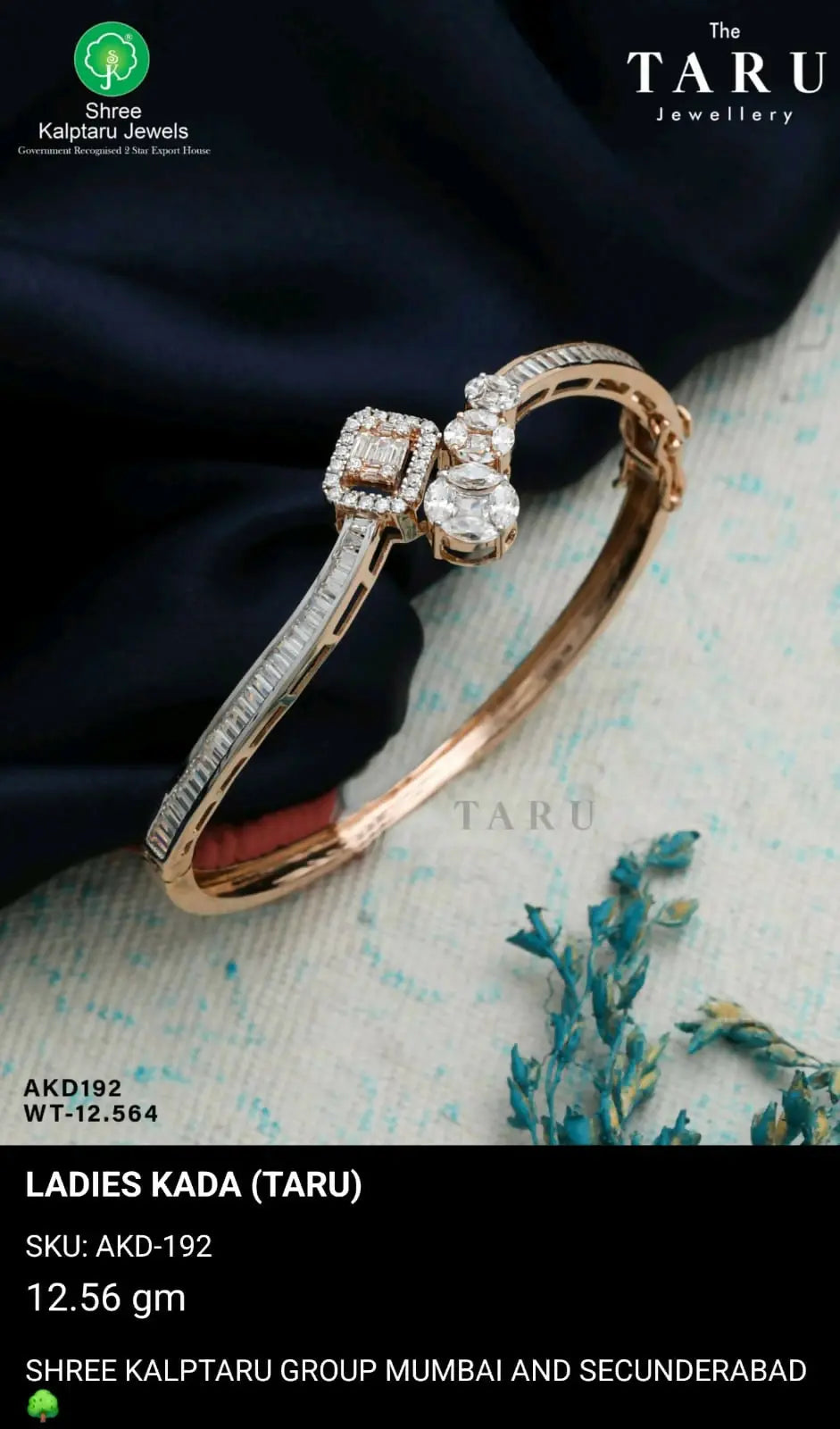 Rose Gold Ladies Kada Sarafa Bazar India