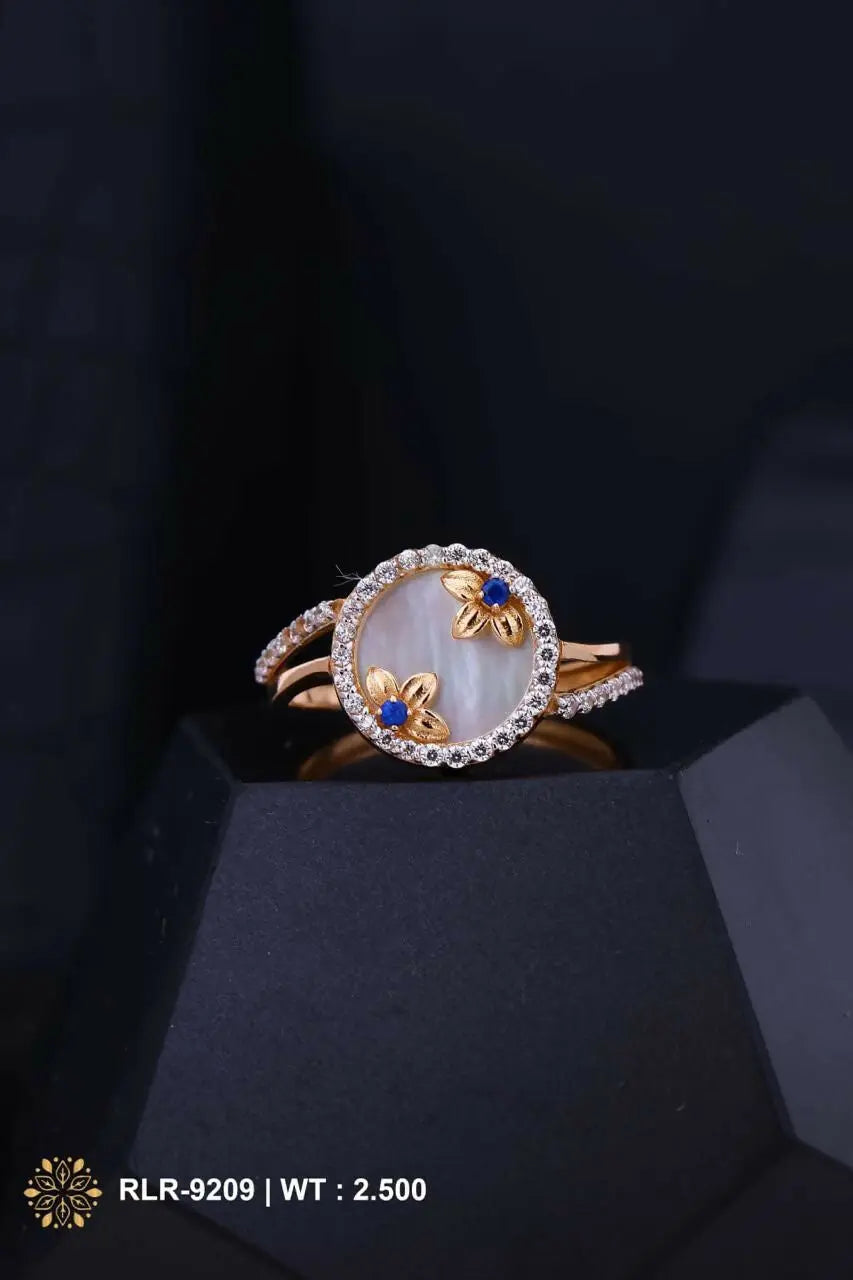 Rose Gold Ladies Ring Sarafa Bazar India