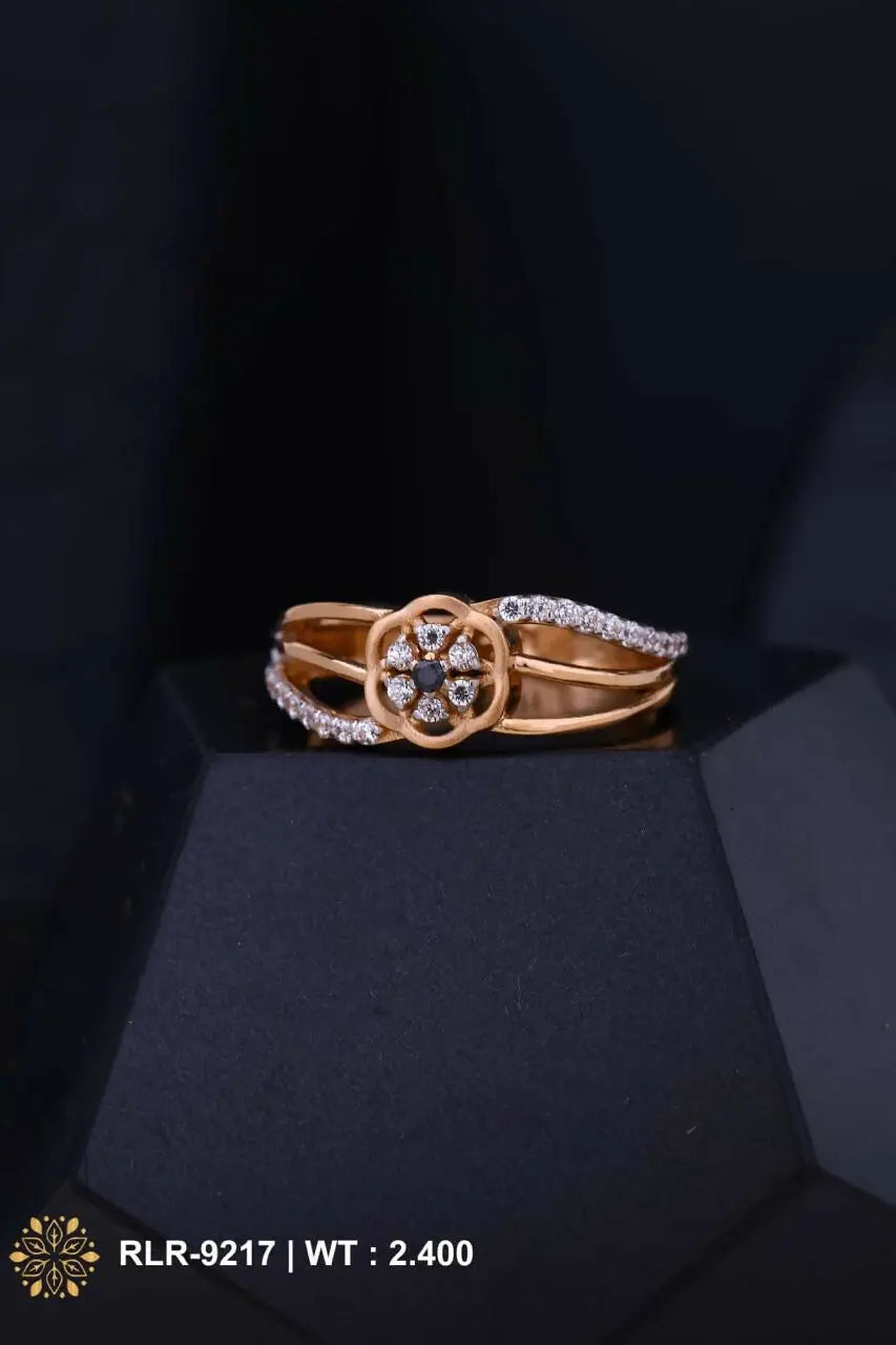 Rose Gold Ladies Ring Sarafa Bazar India