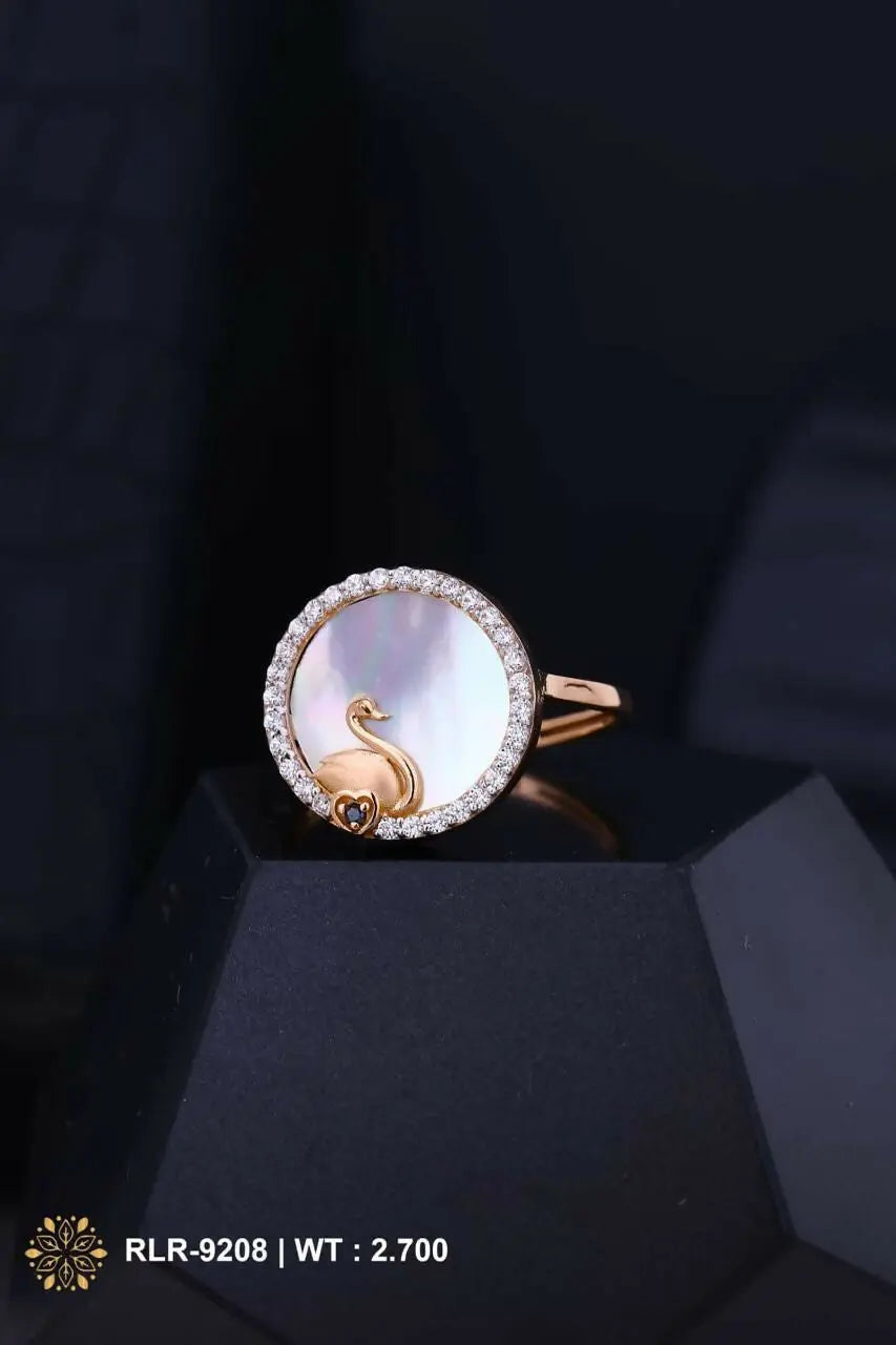 Rose Gold Ladies Ring Sarafa Bazar India