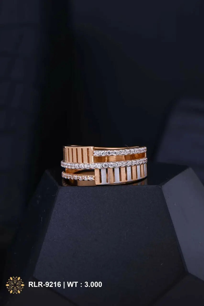 Rose Gold Ladies Ring Sarafa Bazar India