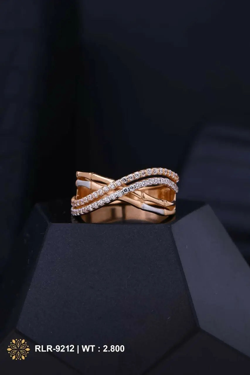 Rose Gold Ladies Ring Sarafa Bazar India