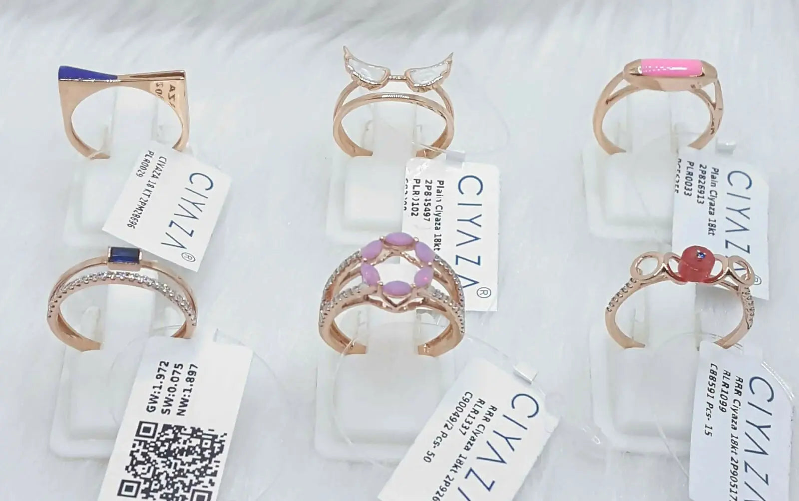 Rose Gold Ladies Rings Sarafa Bazar India