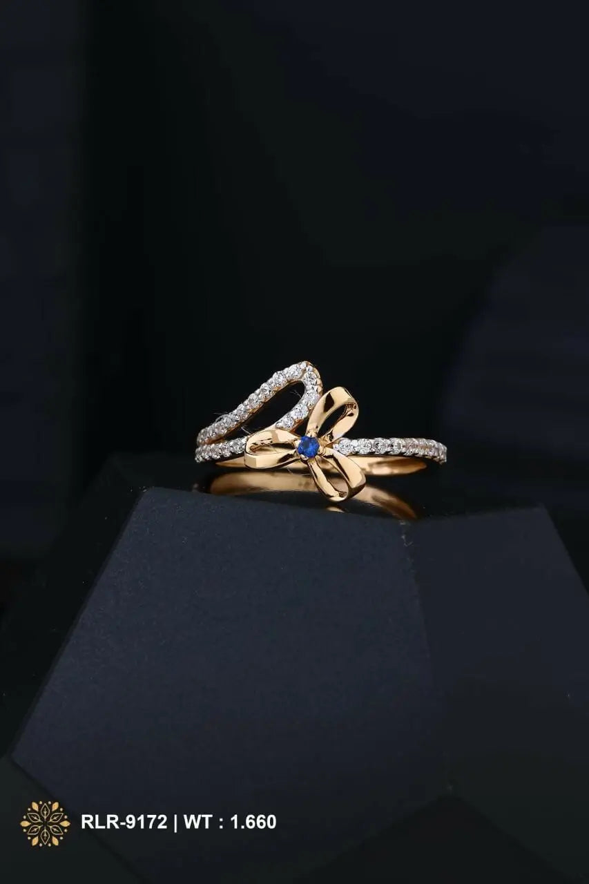 Rose Gold Ladies Ring Sarafa Bazar India