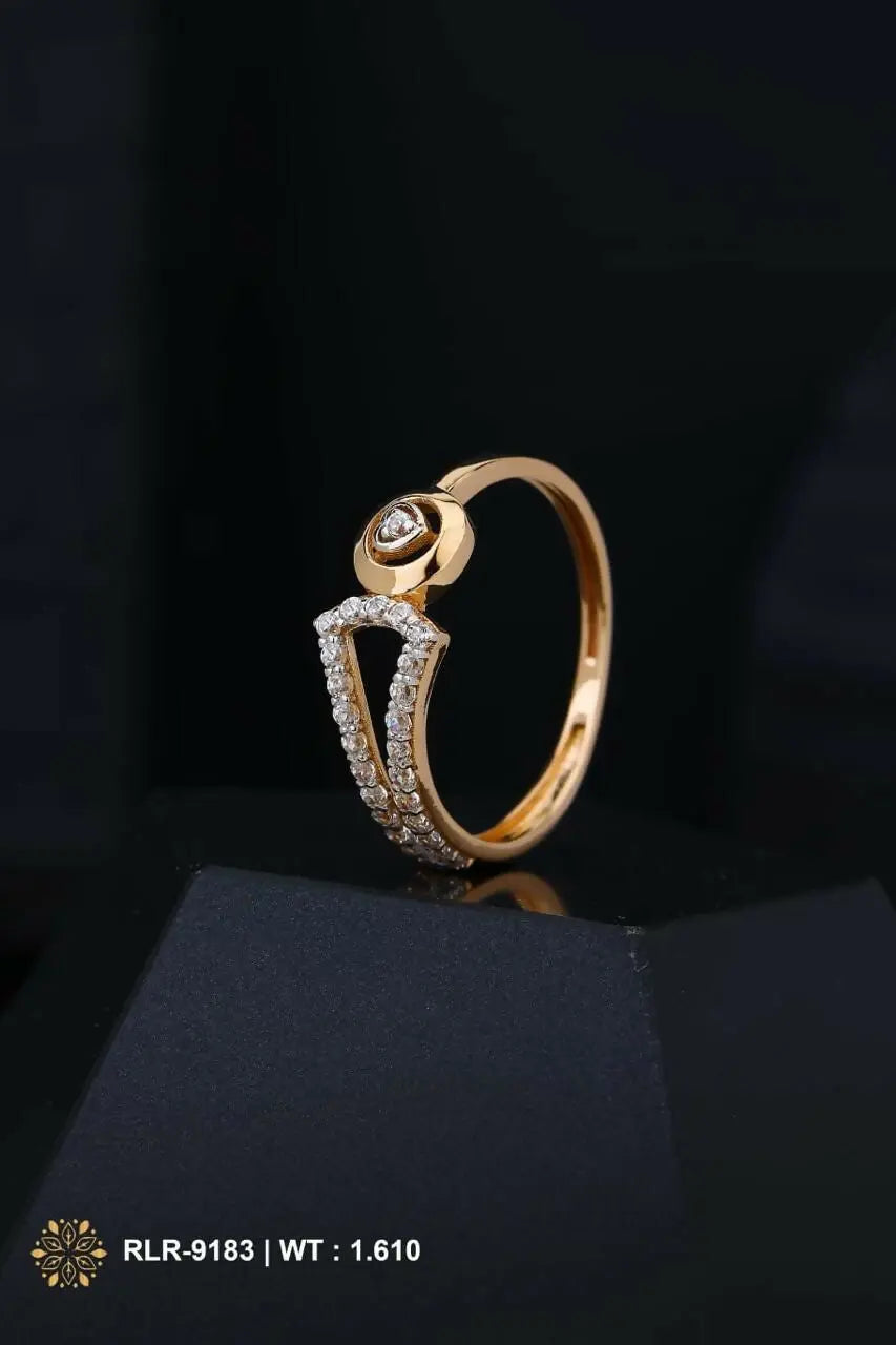 Rose Gold Ladies Ring Sarafa Bazar India