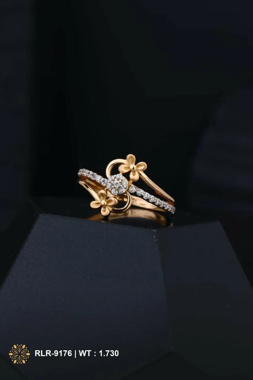 Rose Gold Ladies Ring Sarafa Bazar India