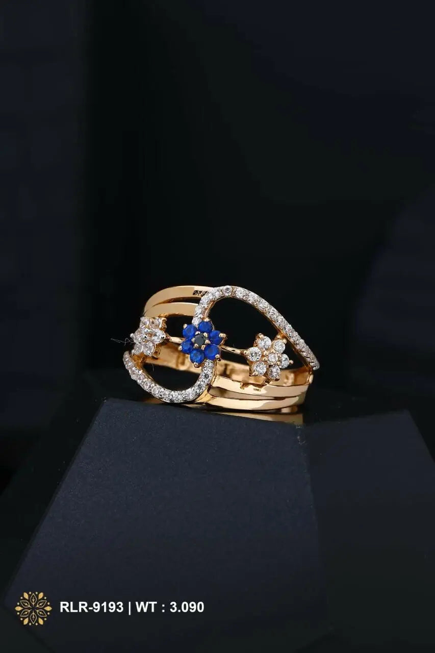 Rose Gold Ladies Ring Sarafa Bazar India