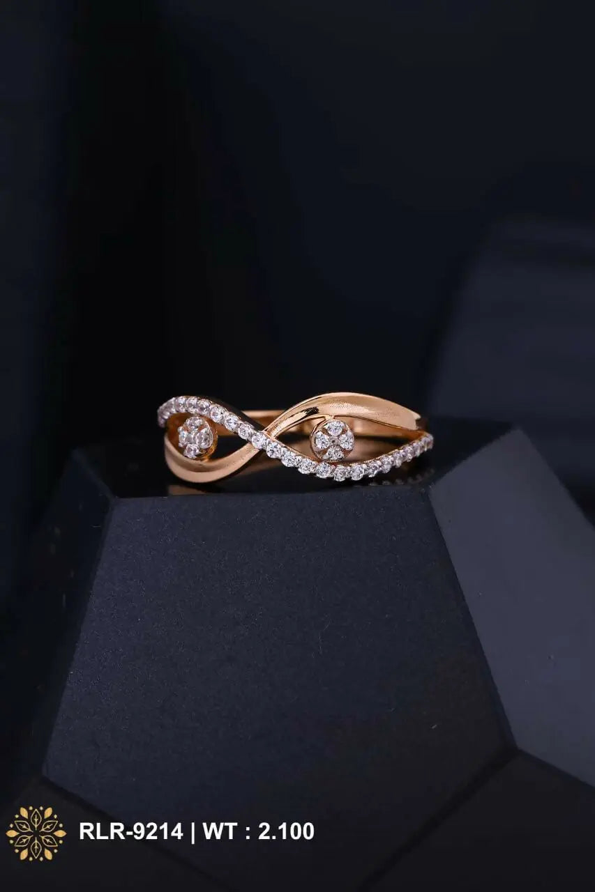 Rose Gold Ladies Ring Sarafa Bazar India