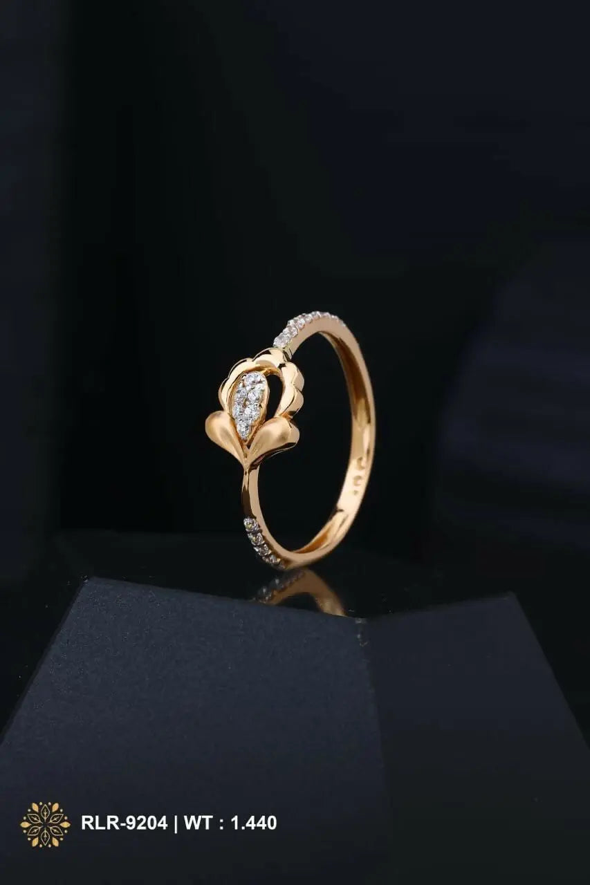 Rose Gold Ladies Ring Sarafa Bazar India