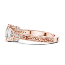 Round Cut lab Grown Diamond Women's Ring 9KT Rose Gold Sarafa Bazar India