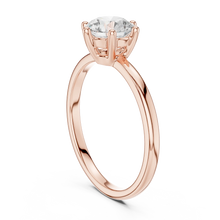 Round Cut lab Grown Diamond Women's Ring 9KT Rose Gold Sarafa Bazar India