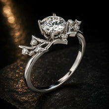 Round Cut lab Grown Diamond Women's Ring 9KT White Gold Sarafa Bazar India