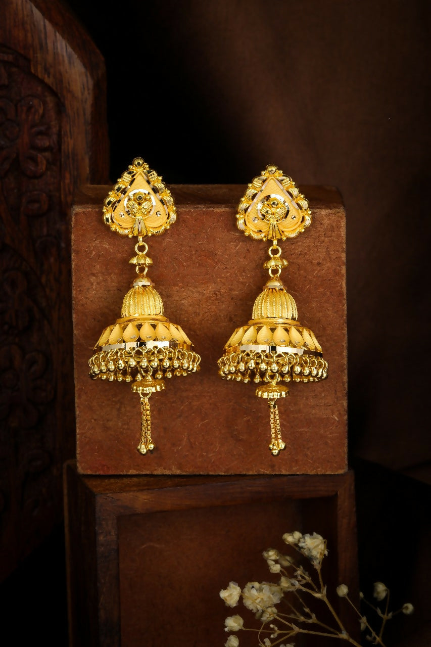 Gold Earrings Sarafa Bazar India