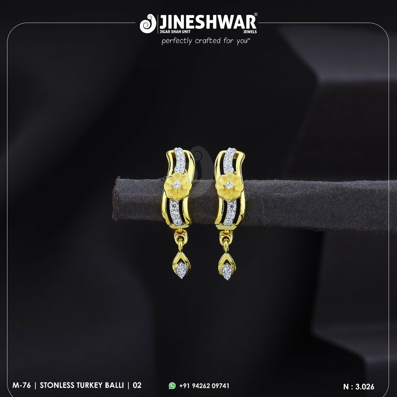 18kt Stonless Turkey Bali Sarafa Bazar India