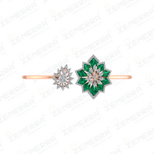 Unique 14K Rose Gold Diamond Floral Bracelets - New Design Sarafa Bazar India